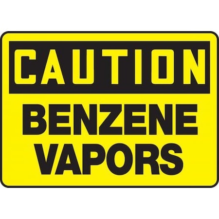 OSHA CAUTION SAFETY SIGN BENZENE MCHL608XL